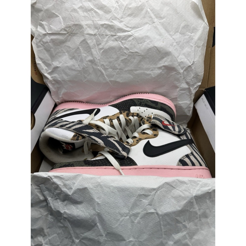 Nike Air Force 1 Women's Size 7.5 Mid Tunnel Walk Animal Instinct Sneakers Shoe - Picture 7 of 10